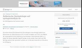 
							         Ästhetische Dermatologie auf springermedizin.de | SpringerLink								  
							    