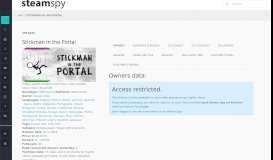 
							         Stickman in the Portal - SteamSpy - All the data and stats about Steam ...								  
							    