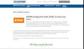 
							         STIHL ASPEN Interface - Charter Software Inc.								  
							    