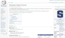 
							         Stillwater Public Schools - Wikipedia								  
							    