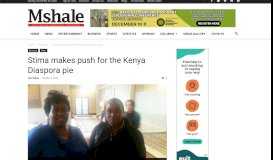 
							         Stima makes push for the Kenya Diaspora pie - Mshale | Mshale								  
							    