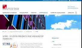 
							         STiNE : Web-Portale : Universität Hamburg								  
							    