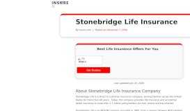 
							         Stonebridge Life Insurance at Insure.com								  
							    