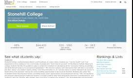 
							         Stonehill College - The Princeton Review College Rankings & Reviews								  
							    