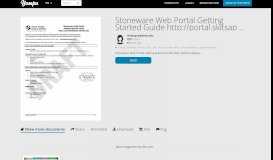 
							         Stoneware Web Portal Getting Started Guide http://portal.skitsap ...								  
							    