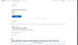 
							         Stop and Shop Supermarket Employee Reviews - Indeed								  
							    