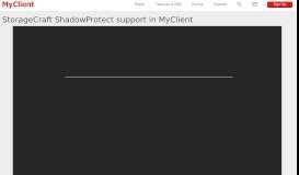 
							         StorageCraft ShadowProtect support in MyClient | MyClient, the ...								  
							    