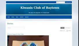 
							         Stories | Kiwanis Club of Baytown - ClubRunner								  
							    