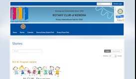 
							         Stories | Rotary Club of Kenora - ClubRunner								  
							    