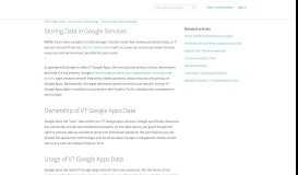 
							         Storing Data in Google Services - VTCRI								  
							    