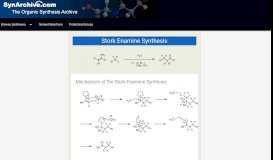 
							         Stork Enamine Synthesis - SynArchive								  
							    