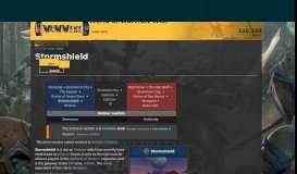 
							         Stormshield | WoWWiki | FANDOM powered by Wikia								  
							    