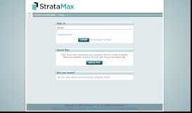 
							         StrataMax™ Online Portal - Login								  
							    