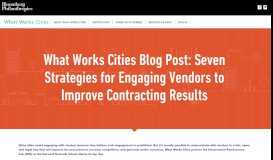 
							         Strategies for Engaging Vendors to Improve Contracting Results								  
							    