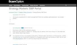 
							         Strategy Markets SWP Portal - Investors Forum - Honest Reviews of ...								  
							    