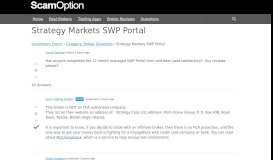 
							         Strategy Markets SWP Portal - Investors Forum								  
							    