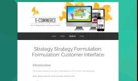 
							         Strategy Strategy Formulation: Formulation: Customer Interface ...								  
							    