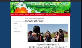 
							         Strathmore Middle School - SUESD								  
							    