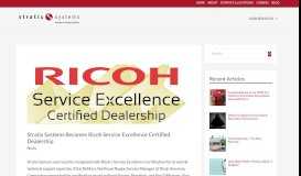 
							         Stratix Systems Becomes Ricoh Service Excellence Certified Dealership								  
							    