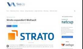 
							         Strato expandiert Weltweit - 5xo - Das Webtech-Portal								  
							    