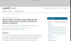 
							         Stratospheric Ozone destruction by the Bronze-Age Minoan eruption ...								  
							    