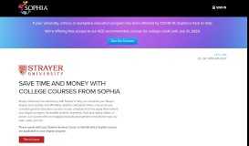 
							         Strayer University | Sophia Learning								  
							    