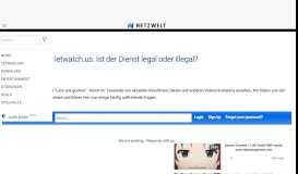 
							         Streaming über letwatch.us: Ist der Dienst legal oder illegal? - Netzwelt								  
							    