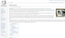 
							         Streamium - Wikipedia								  
							    