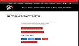 
							         StreetGames Project Portal | StreetGames								  
							    