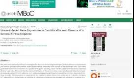 
							         Stress-induced Gene Expression in Candida albicans ...								  
							    