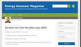 
							         Stroma has lost the plot says IDEA – Energy Assessor Magazine								  
							    