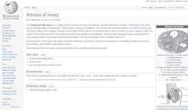
							         Stroma of ovary - Wikipedia								  
							    