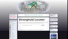 
							         Stronghold Locator - MinecraftOnline								  
							    