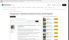 
							         Struggle with TLScontact booking UK Visitor visa bio appoint ...								  
							    