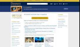 
							         Student Access on e-Campus - The University of Rhode Island								  
							    