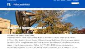 
							         Student Access Services - The University of Kansas								  
							    