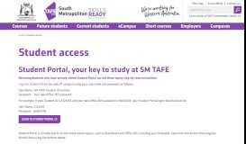 
							         Student access | South Metropolitan TAFE								  
							    