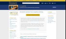 
							         Student Access to e-Campus System - The University of Rhode Island								  
							    