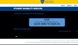 
							         Student Accessibility Management - The University of Toledo								  
							    