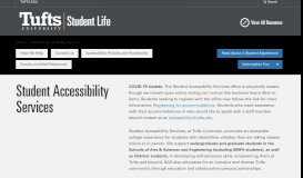 
							         Student Accessibility Services | Tufts Student Services								  
							    