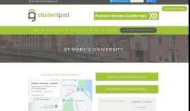 
							         Student Accommodation at St Mary's University ~ Studentpad								  
							    