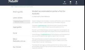 
							         Student accommodation portal a first for Australia | Flatmates.com.au								  
							    