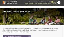 
							         Student Accommodation - University of Birmingham								  
							    