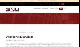 
							         Student Account Center - Southern Nazarene University								  
							    