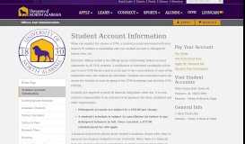 
							         Student Account Information | University of North Alabama								  
							    