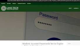 
							         Student Account Passwords Set to Expire - Take Action Now! - Lane ...								  
							    