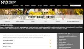 
							         Student Account Services: Northern Kentucky University, Greater ...								  
							    