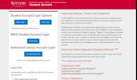 
							         Student Accounting & Cashiering - Student Account @ Rutgers								  
							    