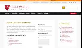 
							         Student Accounts and Bursar - Caldwell University, New Jersey								  
							    