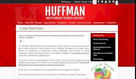
							         Student Accounts – Child Nutrition – Huffman ... - Huffman ISD								  
							    